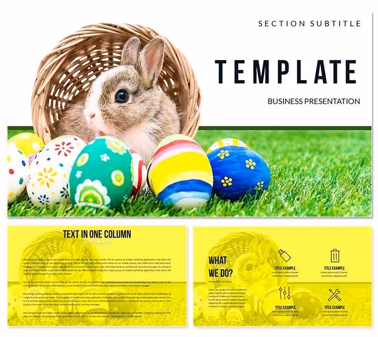 Easter Bunny Keynote templates, Holiday Presentation Themes