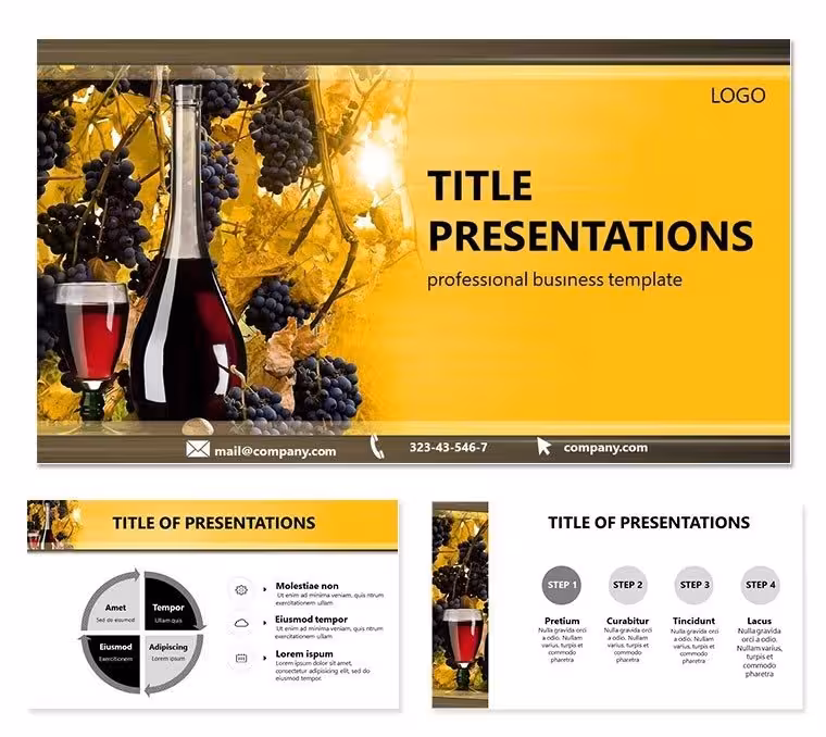 Make Wine PowerPoint Template - Professional Presentation for Wine Industry