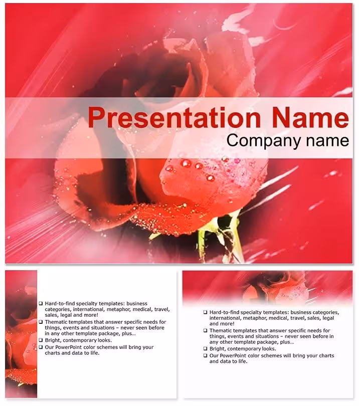 Blooming Romance: Romantic Flower Valentine Keynote Template