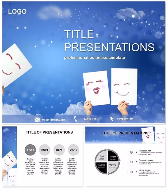 Images of Facial Expressions Keynote Template