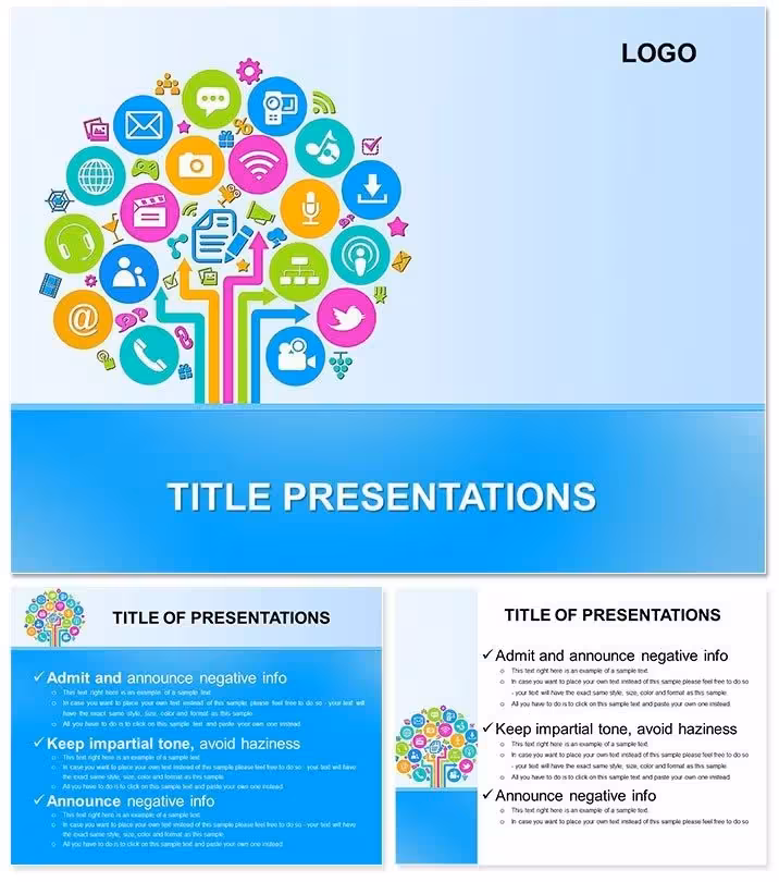 Social Networks PowerPoint Template: Connect the Dots