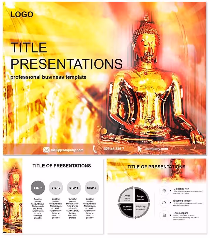 Buddha Statue Keynote Template: Pathways to Peace