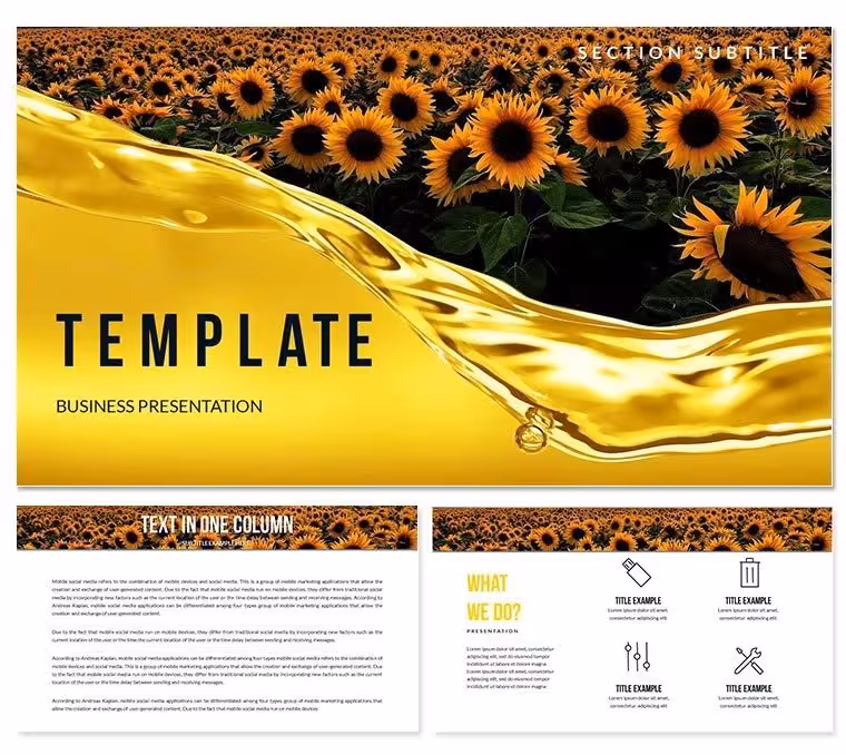 Sunflower Oil Production Keynote templates