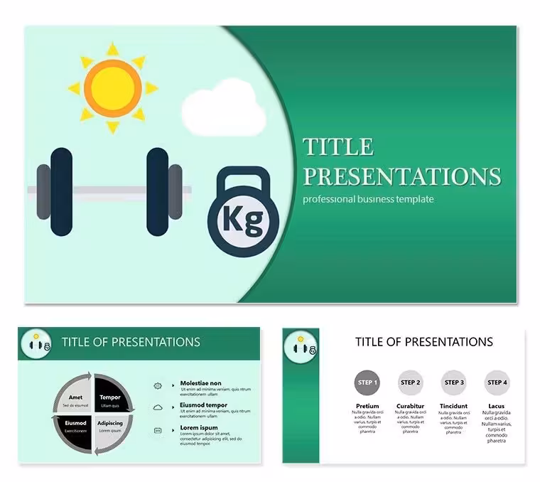 Weight Lifting PowerPoint Template | Professional Infographic Slides