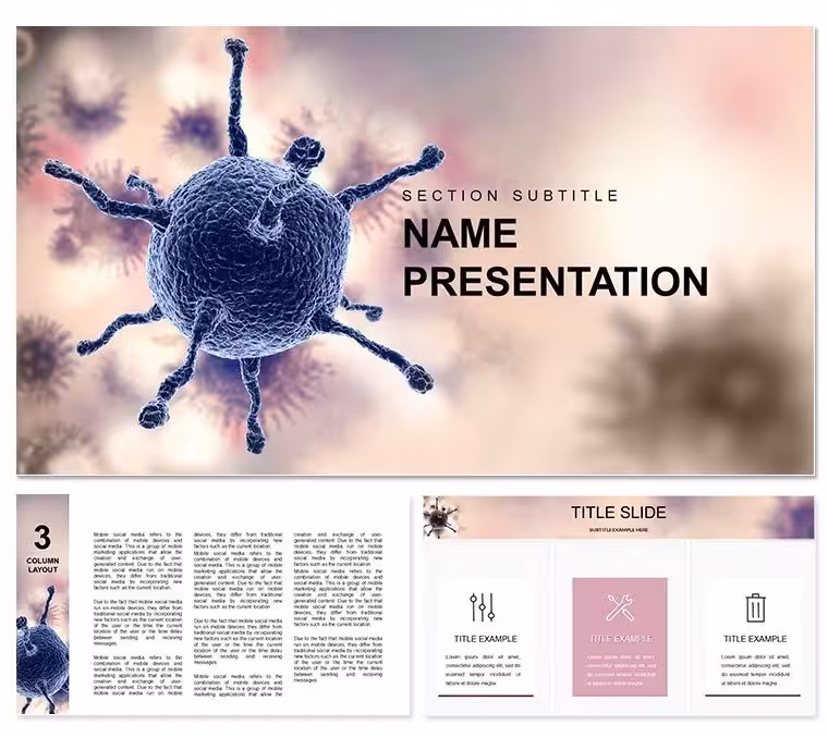 Virus Looks Microscope Keynote template