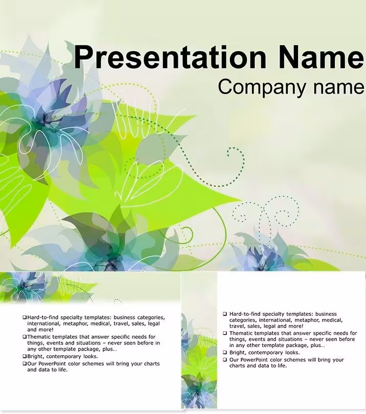 Vibrant Flowers PowerPoint Template for Dynamic Slides