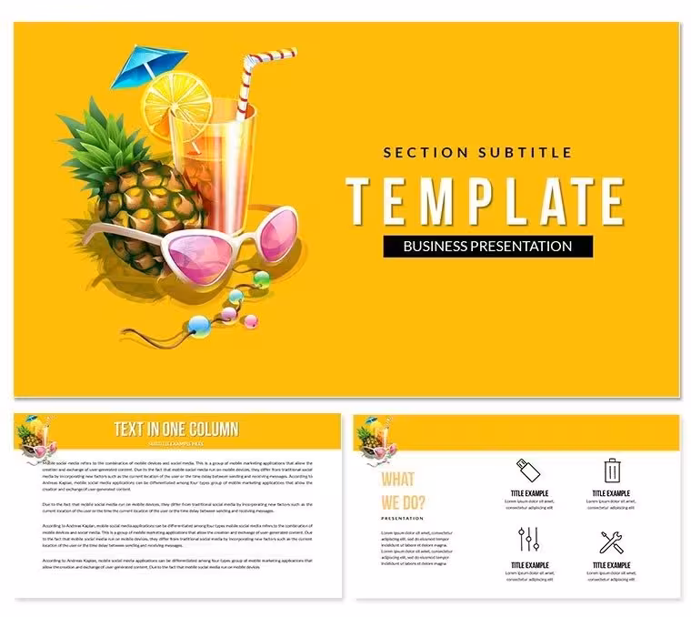 Refreshment Drinks Keynote templates