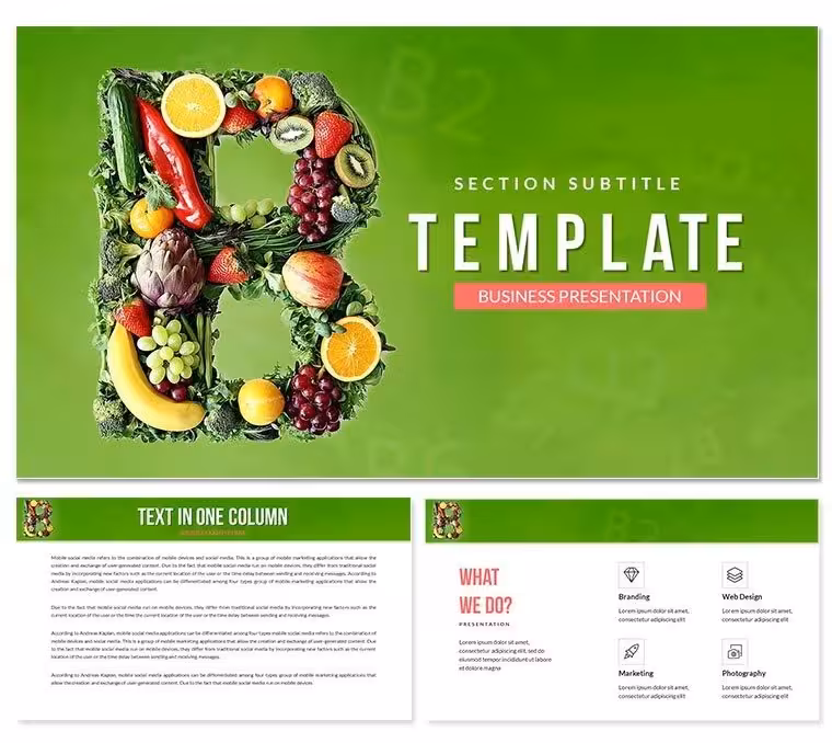 Vitamin B - Tablets Keynote Template | Professional Presentation Designs