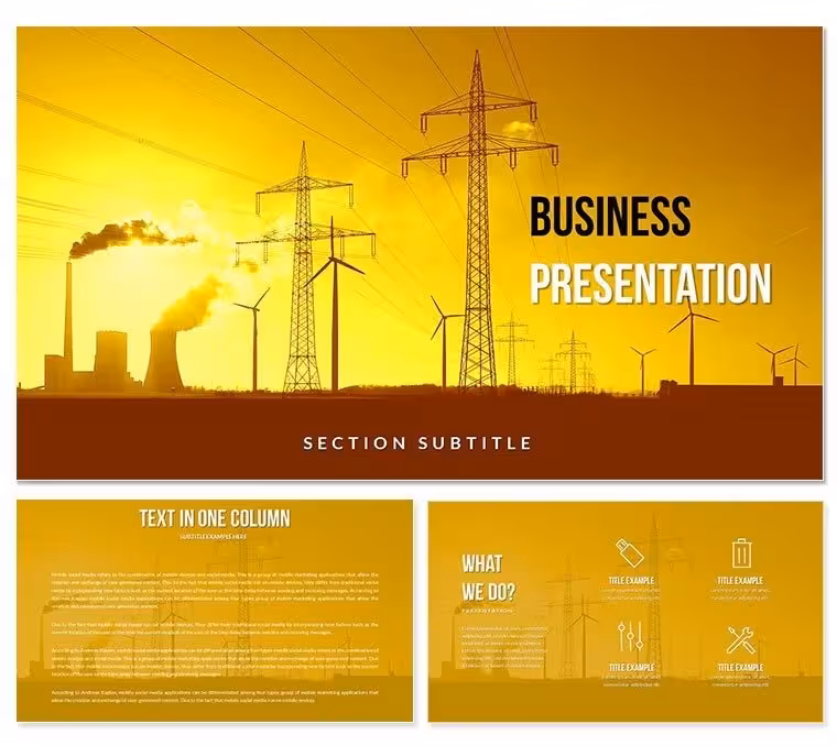 Energy Production and Management Keynote templates - Themes