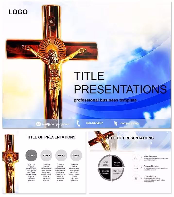 Sacred Cross and Religion Keynote Layout