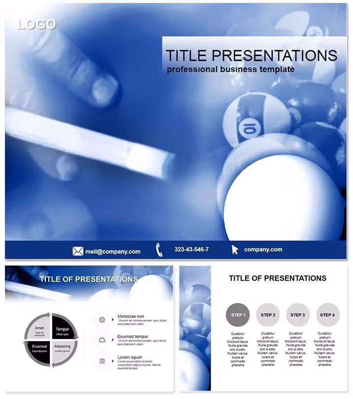 Dynamic Billiards Sports PowerPoint Template