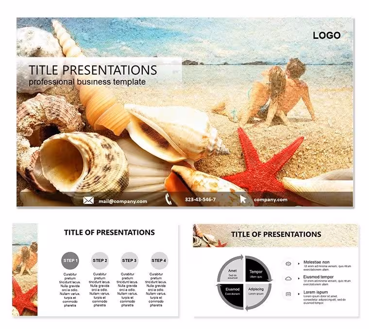 Beach Resort Keynote Template: Wave in Wanderlust Narratives