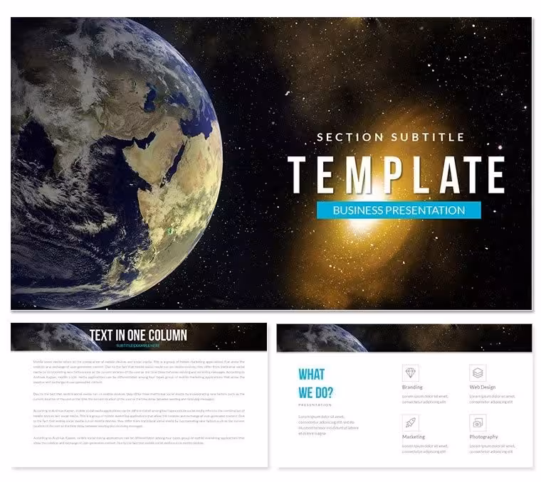 NASA Space Center Keynote templates