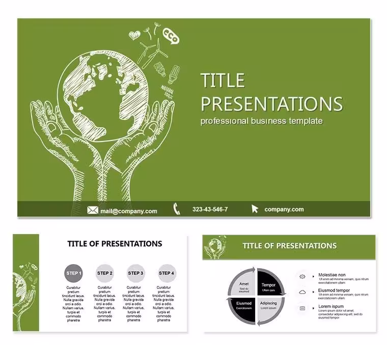 Free Eco Information Keynote Template: Green Your Slides