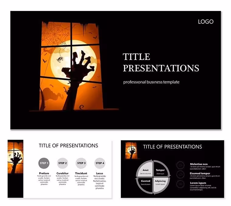 Horror Corpse Window Keynote templates