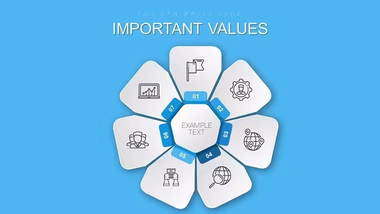 Petal Flower Keynote Charts - Fully Editable | ImagineLayout