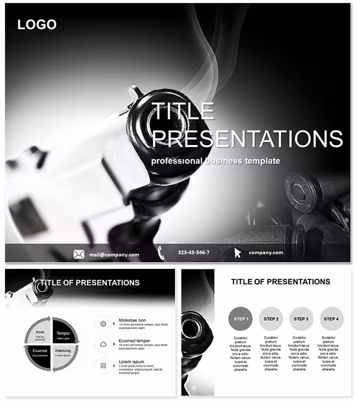 Gun PowerPoint Template for Defense Pros