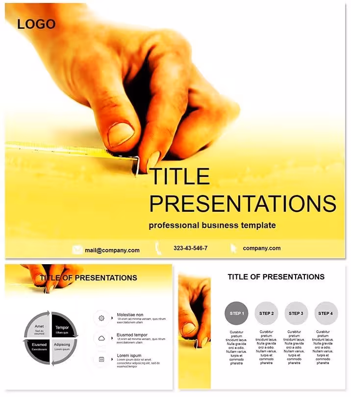Tape Measure PowerPoint Template for Pros