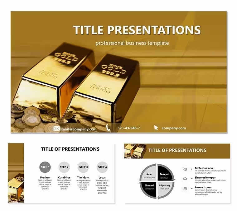 Course of Banking Metals Keynote Templates, Finance Presentation