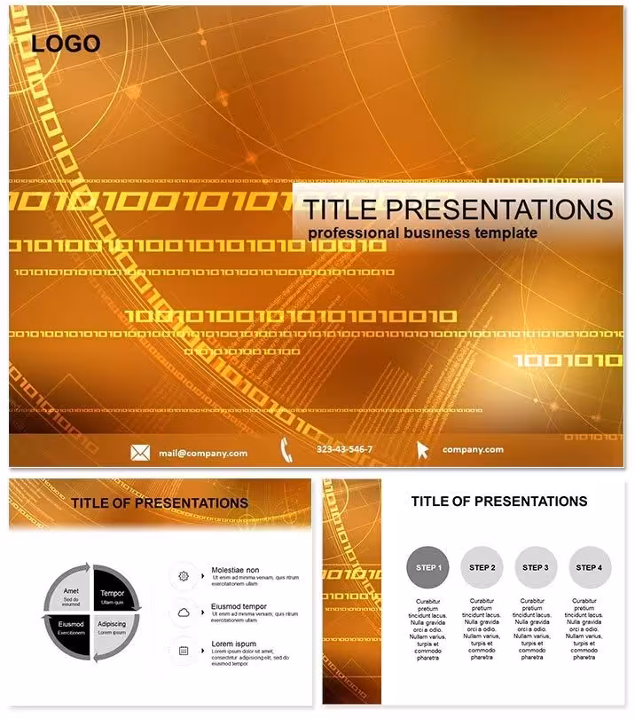 Digital Encoding PowerPoint Template for IT Excellence
