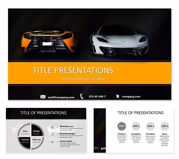 High speed Cars PowerPoint presentation