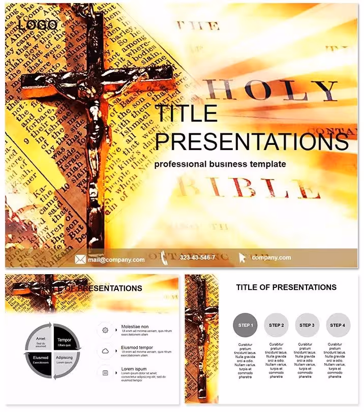 Holy Bible PowerPoint Template for Inspiring Sermons
