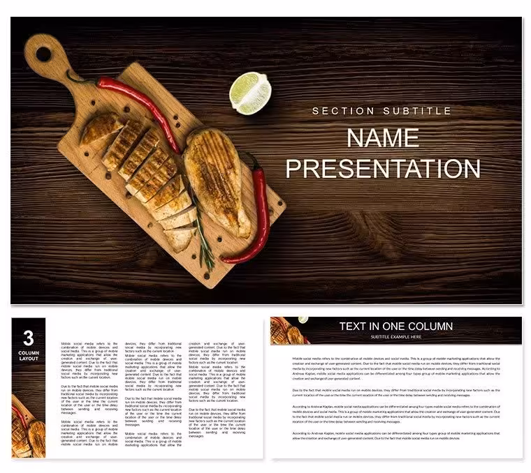 Grilled Chicken Breast Recipe Keynote template