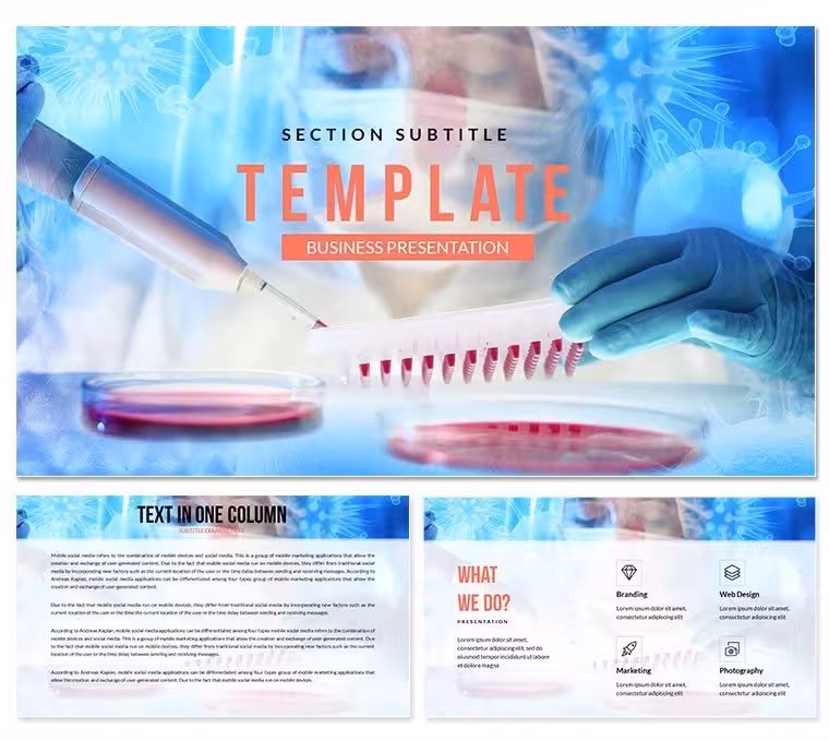 Biotechnology - Molecular Biology Keynote Template: Decode Life`s Building Blocks