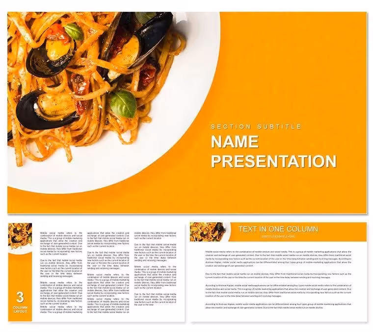 Creamy Tomato Garlic Butter Shrimp Keynote Template Presentation