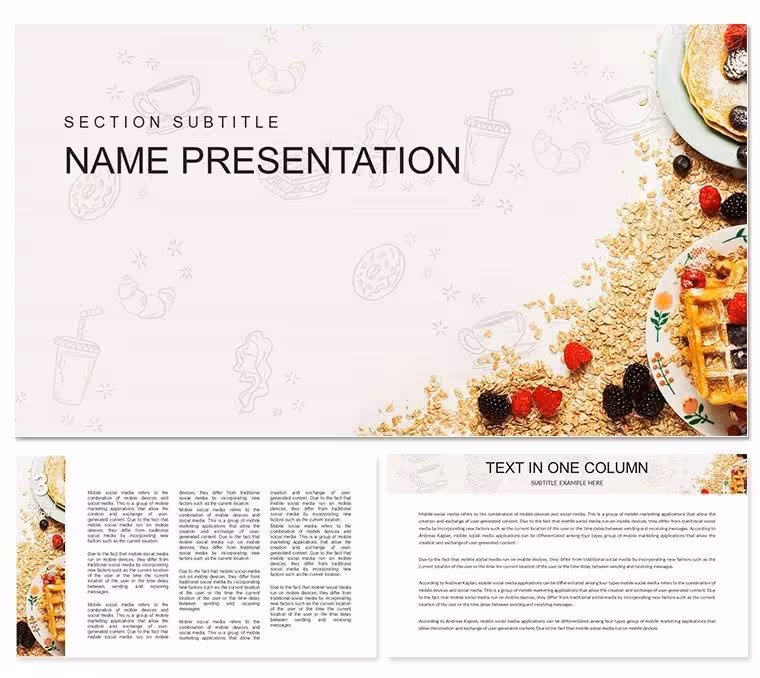 Easy Homemade Pancakes Recipe Keynote template
