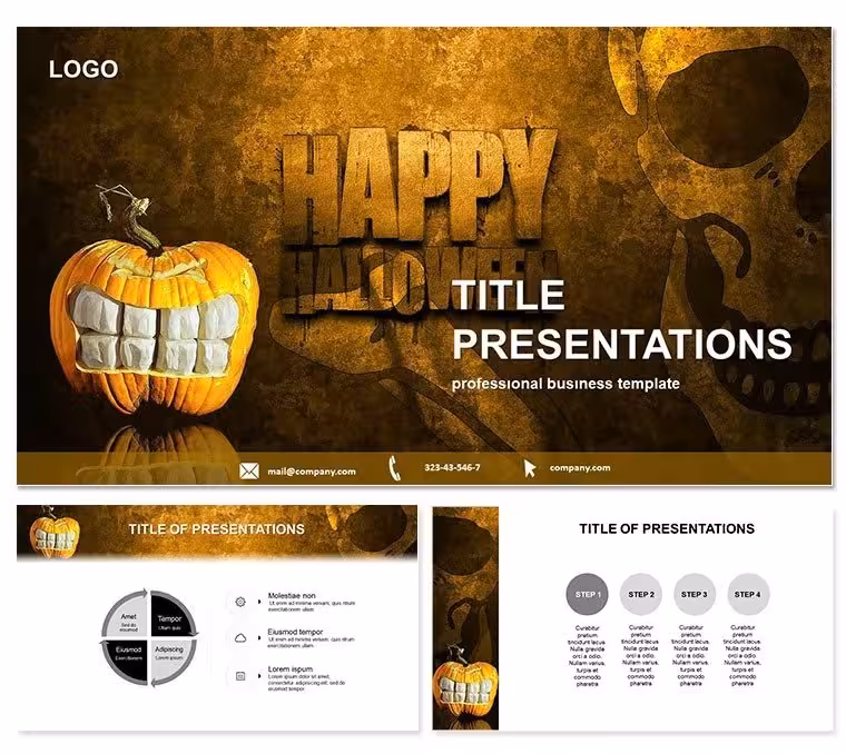 Sparkle with Spooks in Happy Halloween PowerPoint Template