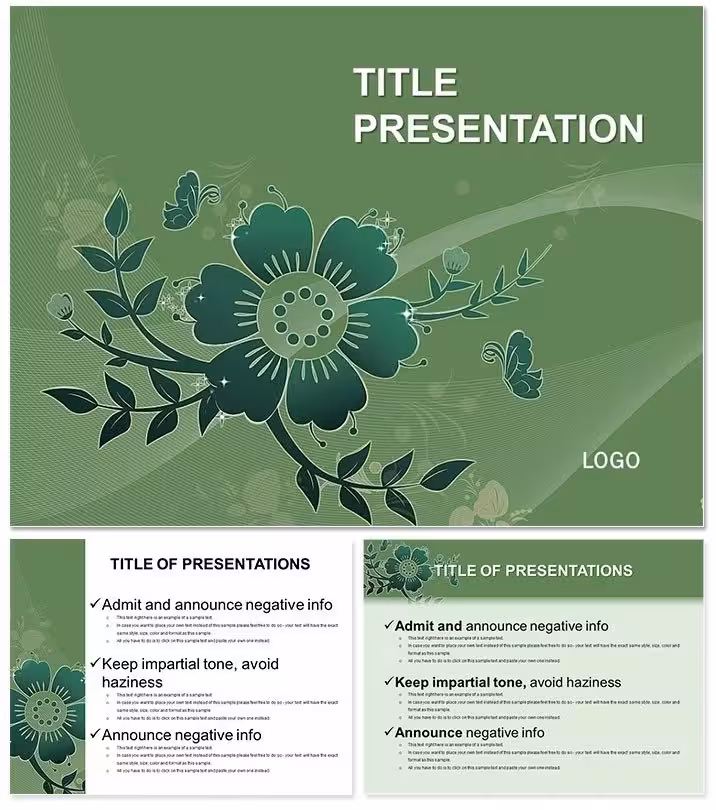 Elegant Abstract Flower Keynote Presentation