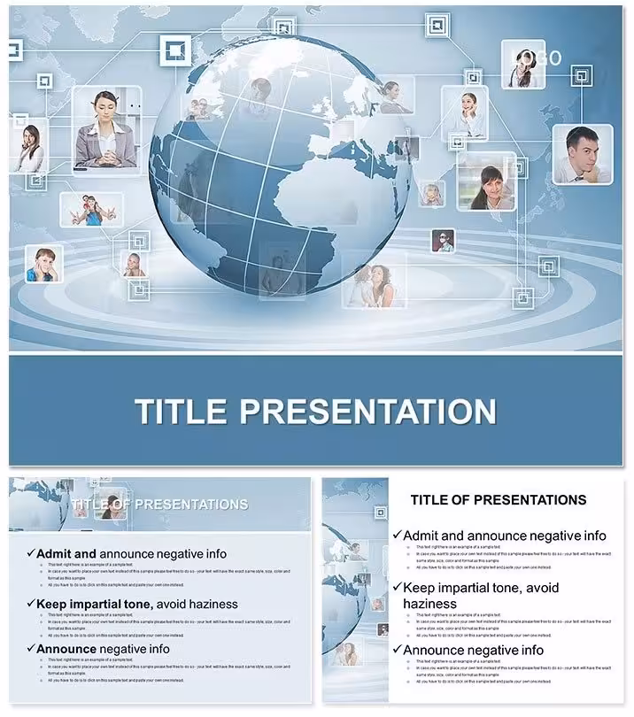 News Social Networks PowerPoint Template Design