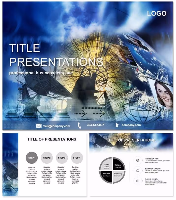 Satellite TV Keynote Template: Beam Up Your Pitches