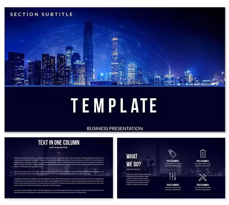 Starting Business City Keynote templates