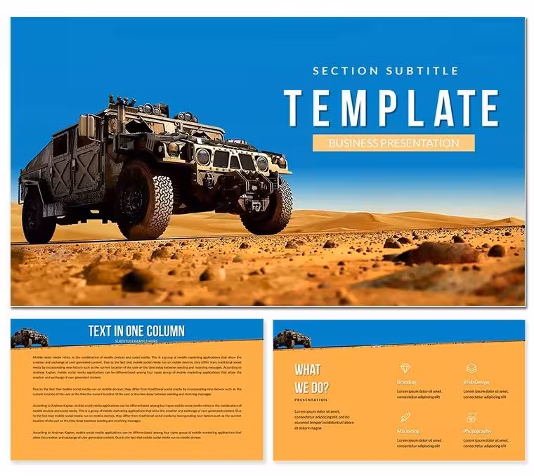 Military Hummer Keynote templates