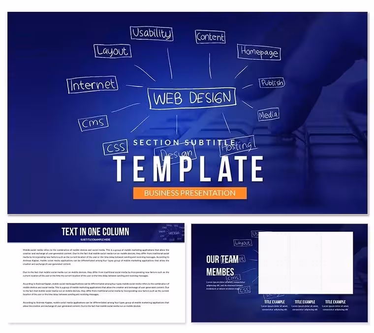 Web design - Website Builder Keynote Template