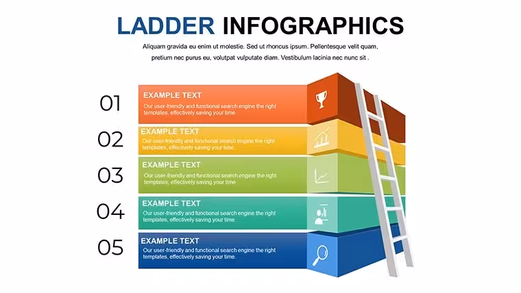 Ladder Infographic Keynote Chart - Free Editable Keynote | ImagineLayout