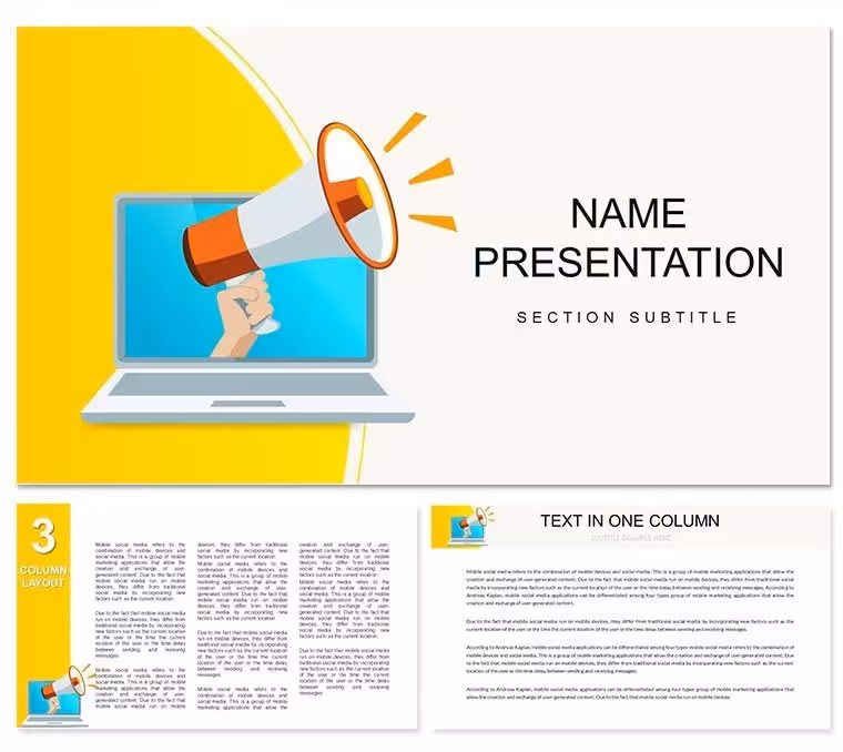 Media Internet Keynote Template for Presentation