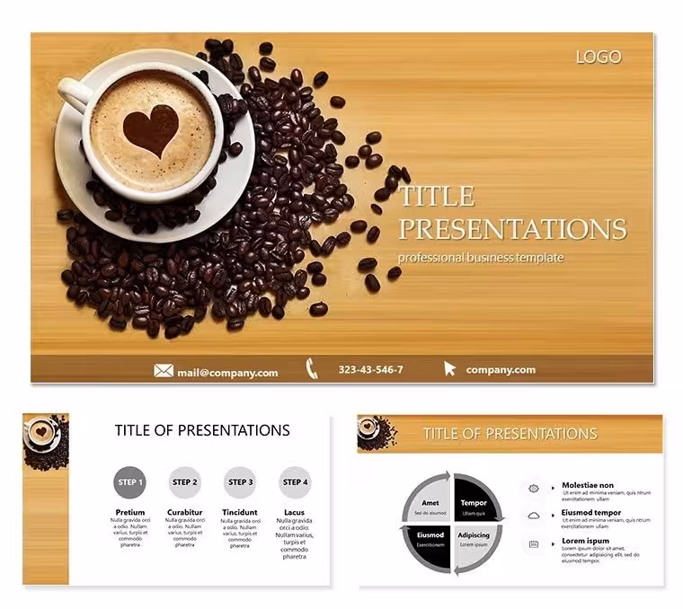 Coffee Keynote Template - Fully Editable | Instant Download | ImagineLayout