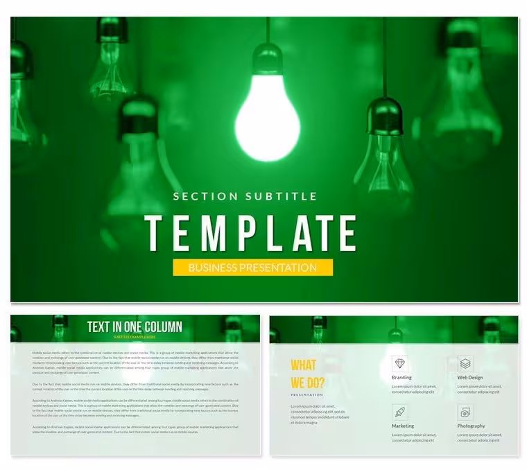 Green Energy Keynote Template: Charge Forward Sustainably