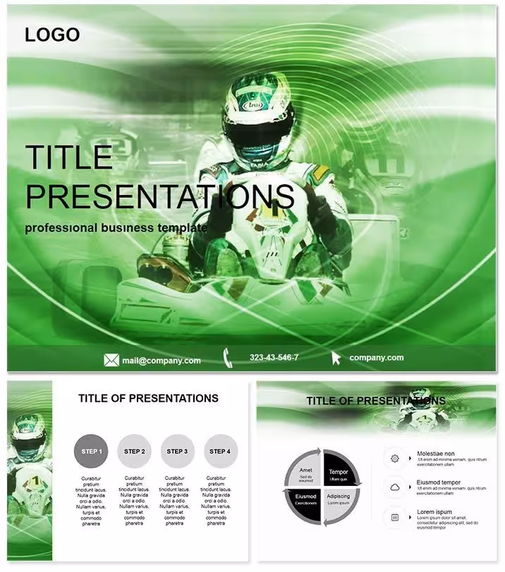 Racing Kart Keynote Template: Speed & Style