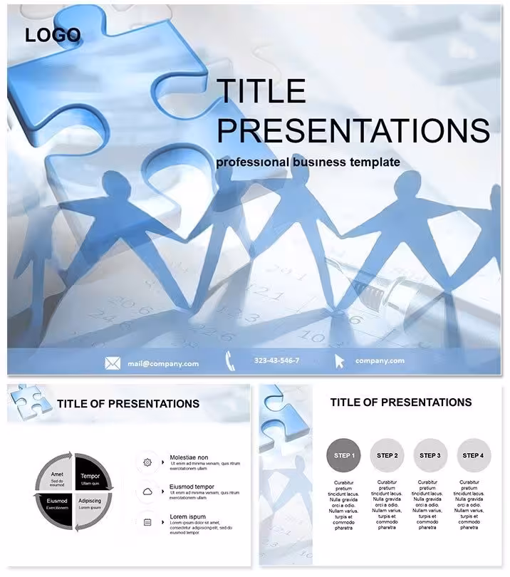 Teamwork Puzzles People PPT Template