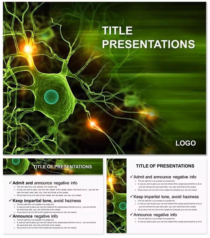 Nerve Connection PowerPoint Template: Mapping the Mind`s Wires