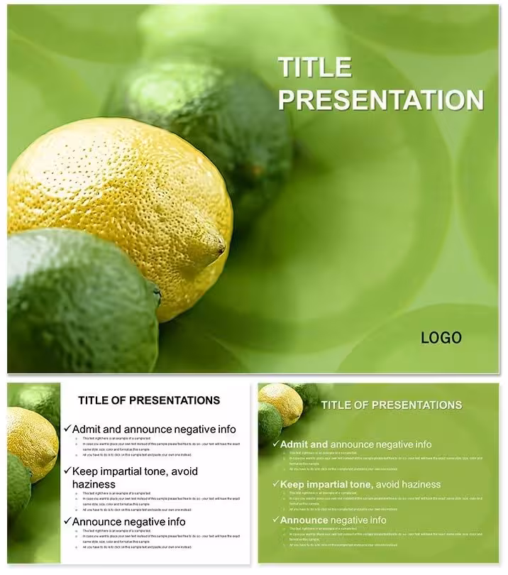 Vibrant Lemon Keynote Template: Infuse Energy into Every Slide