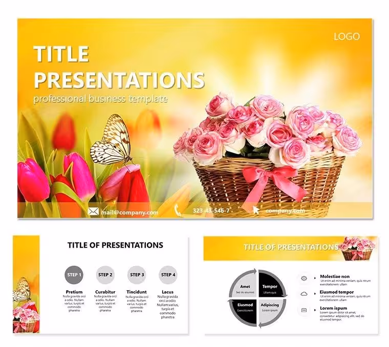 Basket of Flowers Keynote Template: Petals of Persuasion