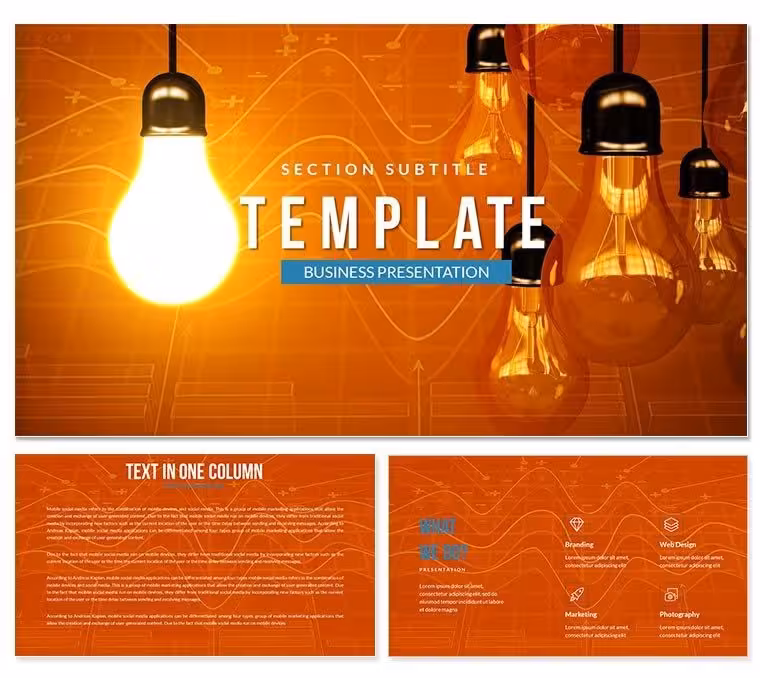 Incandescent Lamps Keynote Themes  👇 Templates