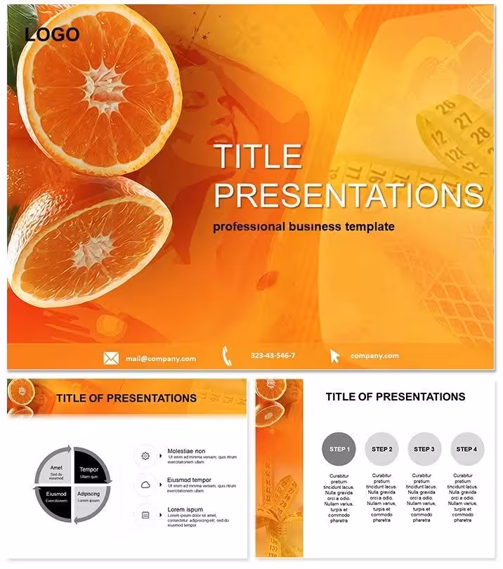 Fitness Orange PowerPoint Template