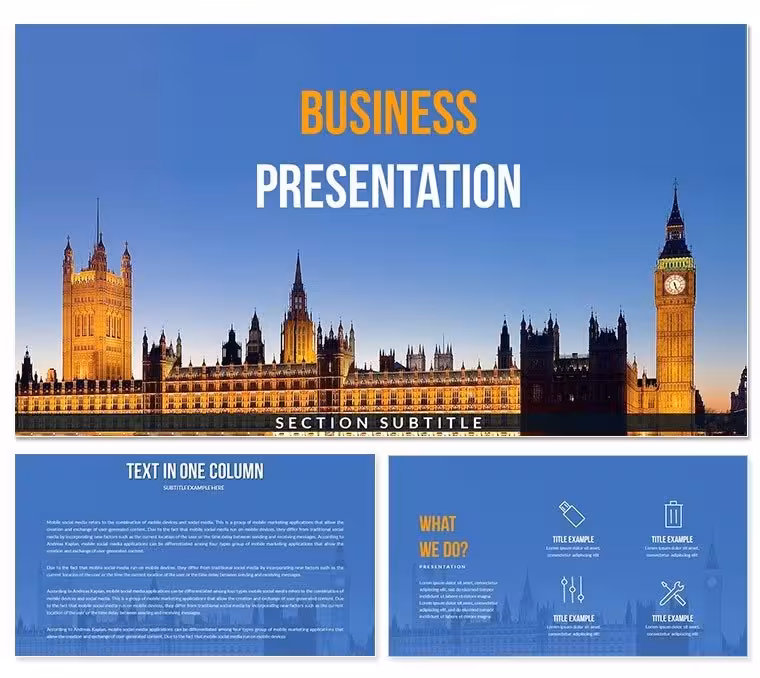 London Attractions Sightseeing Keynote Template Presentation