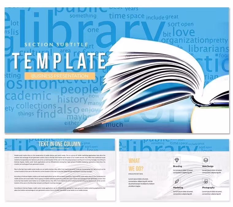 Professional Online Library Keynote Template - Presentation